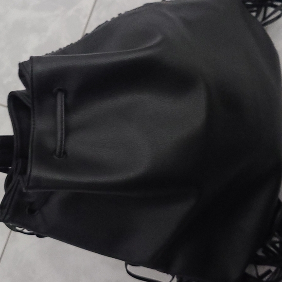 Victoria's Secret Drawstring Faux Leather Backpack - Picture 9 of 15